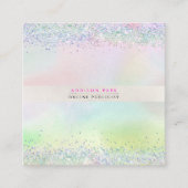 PixDezines Cotton Candy + Pearly White Square Busi Quadratische Visitenkarte (Vorderseite)