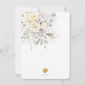 PixDezines Cream Rose Eucalyptus Brunch+Bubbly Einladung (Rückseite)