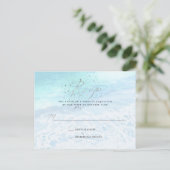 PixDezines Crystal Blue Coastal Calligraphy UAWG Einladungspostkarte (Stehend Vorderseite)