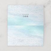 PixDezines Crystal Blue Coastal Shoreline Beach Platzkarte (Außenseite Aufgefaltet)