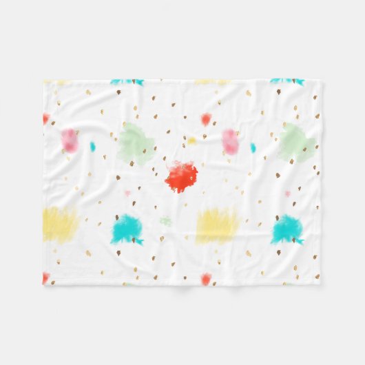 PixDezines Cupcake Sprinkles/Imitats Gold Fleecedecke (Vorderseite (Horizontal))