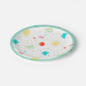 PixDezines Cupcake Sprinkles/Imitats Gold Pappteller (Schrägansicht)