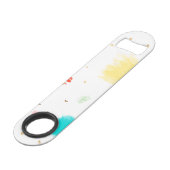 PixDezines Cupcake Sprinkles/Imitats Gold Speedflaschenöffner (Vorderseite Schrägansicht)