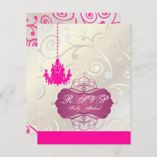 PixDezines Cupcake Wirbel + RSVPs für Kronleuchter RSVP Karte (Vorne/Hinten)