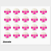 PixDezines Cupcakes Wirbel+Hot Pink Kronleuchter Runder Aufkleber (Blatt)
