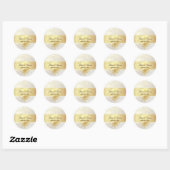 PixDezines Cupcakes Wirbel+Imitate Gold Kronier Runder Aufkleber (Blatt)