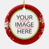 PixDezines Custom Foto Ornament/DIY Farben Keramikornament (Hinten)