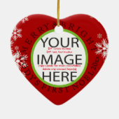 PixDezines Custom Foto Ornament/DIY Farben Keramikornament (Hinten)