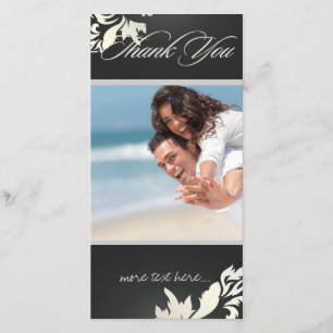 PixDezines Damask 12 Foto Vielen Dank Dankeskarte