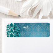 PixDezines Damask 1, aquamarin (Insitu)