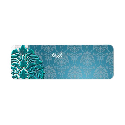 PixDezines Damask 1, aquamarin (Vorne)