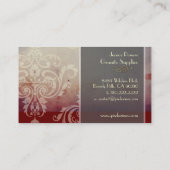 PixDezines Damask Wallpaper Visitenkarte (Rückseite)