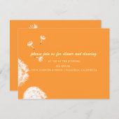 PixDezines Dandelions, dunkle Hintergrundfarben Einladung (Vorne/Hinten)