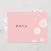 PixDezines Dandelions, dunkle Hintergrundfarben Einladungspostkarte (Vorne/Hinten)