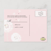 PixDezines Dandelions, dunkle Hintergrundfarben Einladungspostkarte (Rückseite)