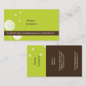 PixDezines DANDELIONS MOSS GREEN/DIY FARBE Visitenkarte (Vorne/Hinten)