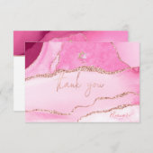 PixDezines DANK YOU Bar Mitzvah Watercolor Agate RSVP Karte (Vorne/Hinten)