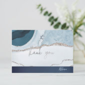 PixDezines DANK YOU Bar Mitzvah Watercolor Agate RSVP Karte (Stehend Vorderseite)