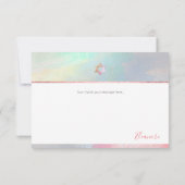 PixDezines DANK YOU Mitzvah Brushed Wasserfarbe RSVP Karte (Rückseite)