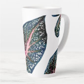 PixDezines Dark Forest Green Caladium Milchtasse (Rechte Ecke)