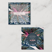 PixDezines Dark Green Caladium Coral Spine Quadratische Visitenkarte (Vorne/Hinten)