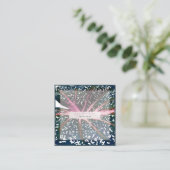 PixDezines Dark Green Caladium Coral Spine Quadratische Visitenkarte (Stehend Vorderseite)