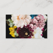 PixDezines Dark Moody Blume Brautparty Platzkarte (Rückseite)