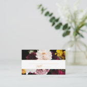 PixDezines Dark Moody Blume Brautparty Platzkarte (Stehend Vorderseite)