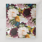 PixDezines Dark Moody-Blume Platzkarte (Innenseite Aufgefaltet)