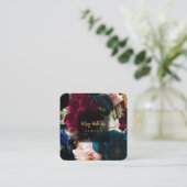 PixDezines Dark Moody-Blume Quadratische Visitenkarte (Stehend Vorderseite)