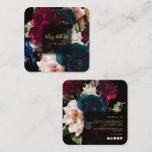 PixDezines Dark Moody-Blume Quadratische Visitenkarte (Vorne/Hinten)