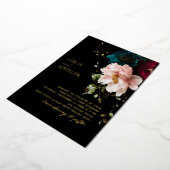PixDezines Dark Moody Floral Arrangement Folieneinladung (Gedreht)