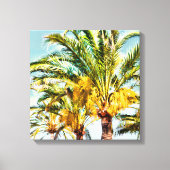 PixDezines Date Palms/Light Blue Leinwanddruck (Vorderseite)