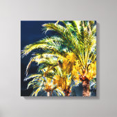 PixDezines Date Palms/Midnight Blue Leinwanddruck (Vorderseite)