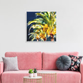 PixDezines Date Palms/Midnight Blue Leinwanddruck (Insitu (Wohnzimmer))