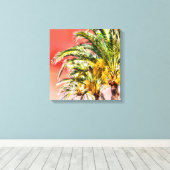 PixDezines Date Palms/Sunset Sky Leinwanddruck (Insitu (Holzboden))