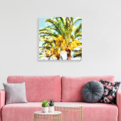 PixDezines Dattelpalmen/Hellblau Leinwanddruck (Insitu (Wohnzimmer))