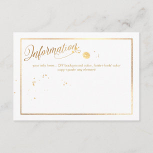 PixDezines Dazzled/Falsches Gold Informationen Begleitkarte