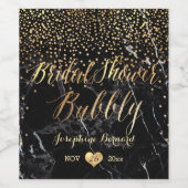 PixDezines Dazzled Imitate Gold Confetti/Marmor Weinetikett (Einzelnes Label)