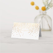 PixDezines Dazzled Imitate Gold Confetti Placecard Platzkarte (Rückseite)