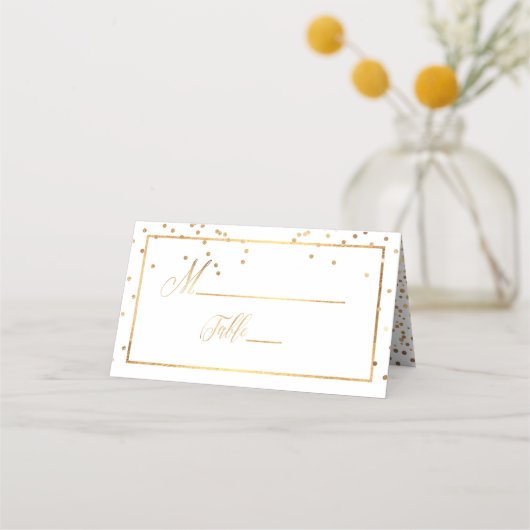 PixDezines Dazzled Imitate Gold-DIY-Hintergrund Platzkarte (Vorderseite)