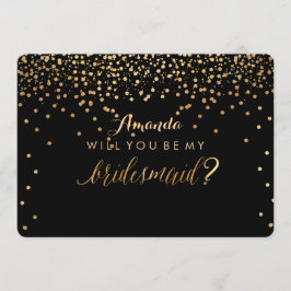 PixDezines Dazzled Imitate Gold Sie...Bridesmaid Einladung