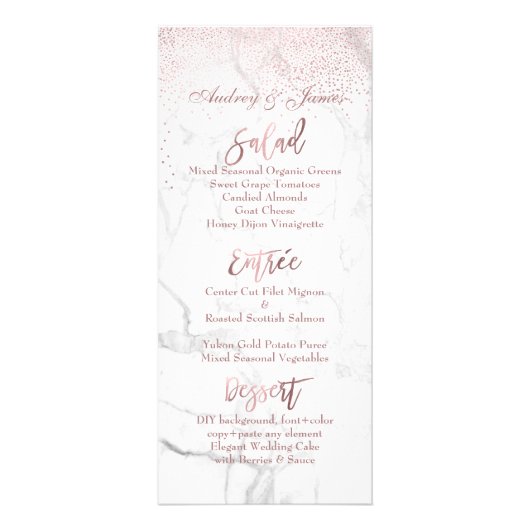 PixDezines Dazzled Imitats Rose Gold+Marmor Menü (Hinten)