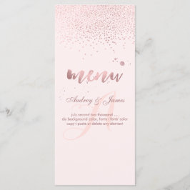 PixDezines Dazzled Imitats Rose Gold Menü Menükarte