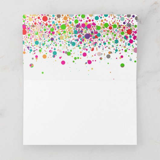 PixDezines Dazzled/Rainbow Confetti/Star von David Platzkarte (Innenseite Aufgefaltet)