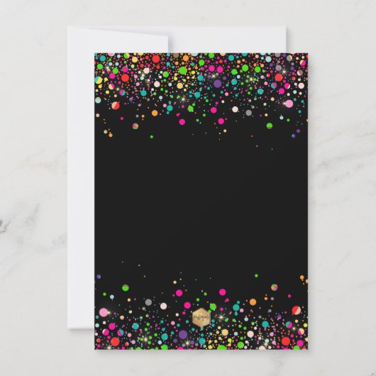 PixDezines Dazzled Rainbow Mitzvah Save the Date Dankeskarte (Rückseite)