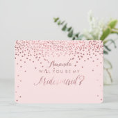 PixDezines Dazzled Rose Gold wird Sie.. Braut Einladung (Stehend Vorderseite)