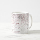 PixDezines DAZZZLED IMITATE ROSE GOLD CONFETTI Kaffeetasse (VorderseiteRechts)