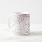 PixDezines DAZZZLED IMITATE ROSE GOLD CONFETTI Kaffeetasse (Vorderseite Links)