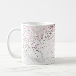 PixDezines DAZZZLED IMITATE ROSE GOLD CONFETTI Kaffeetasse